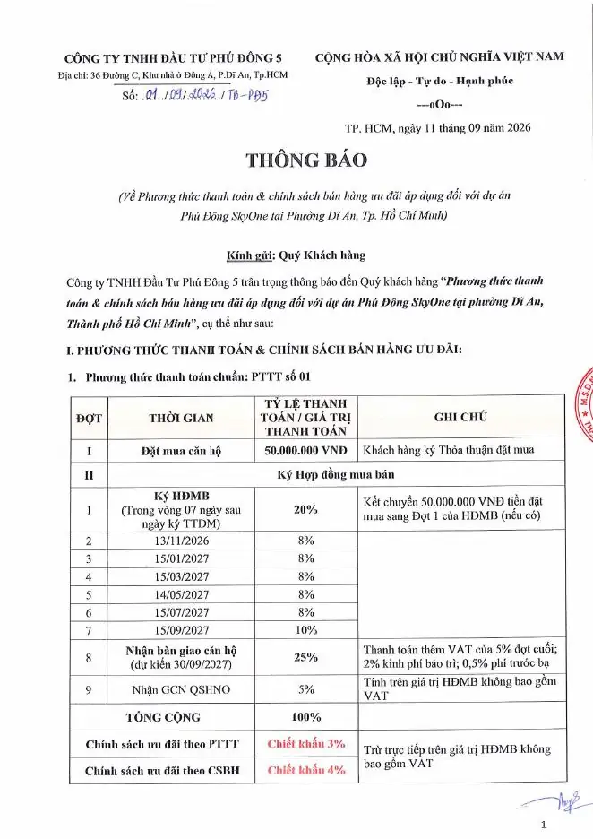 Phương thức chuẩn SkyOne