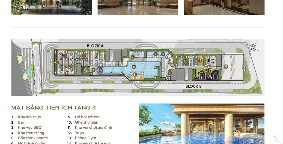 Mặt bằng tiện ích tầng 4